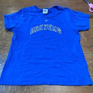 Milwaukee Brewers women’s sz xxl‎ tshirt MLB blue